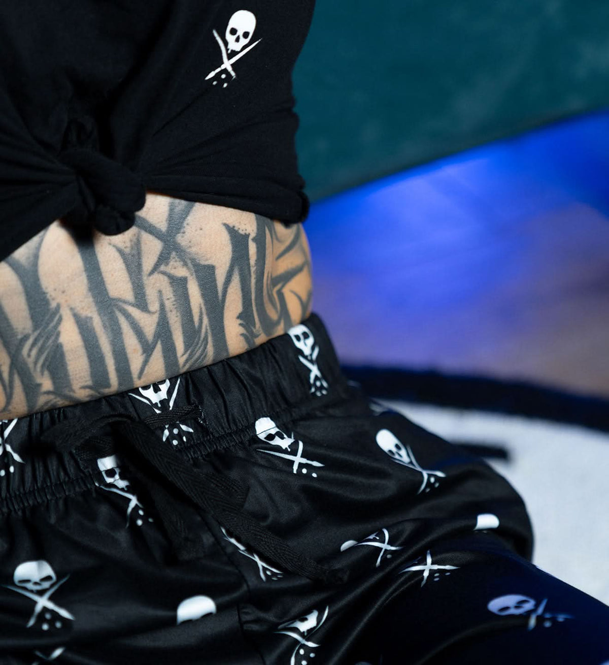 Badge Pajama Pant - Black