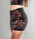 Black Rose Mini Skirt