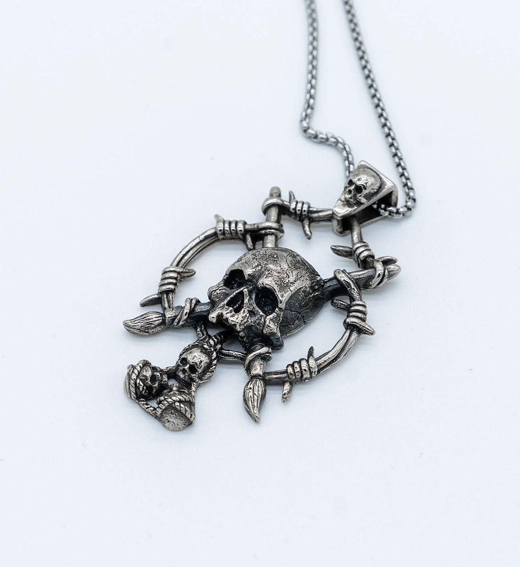 Barbwire Badge Pendant
