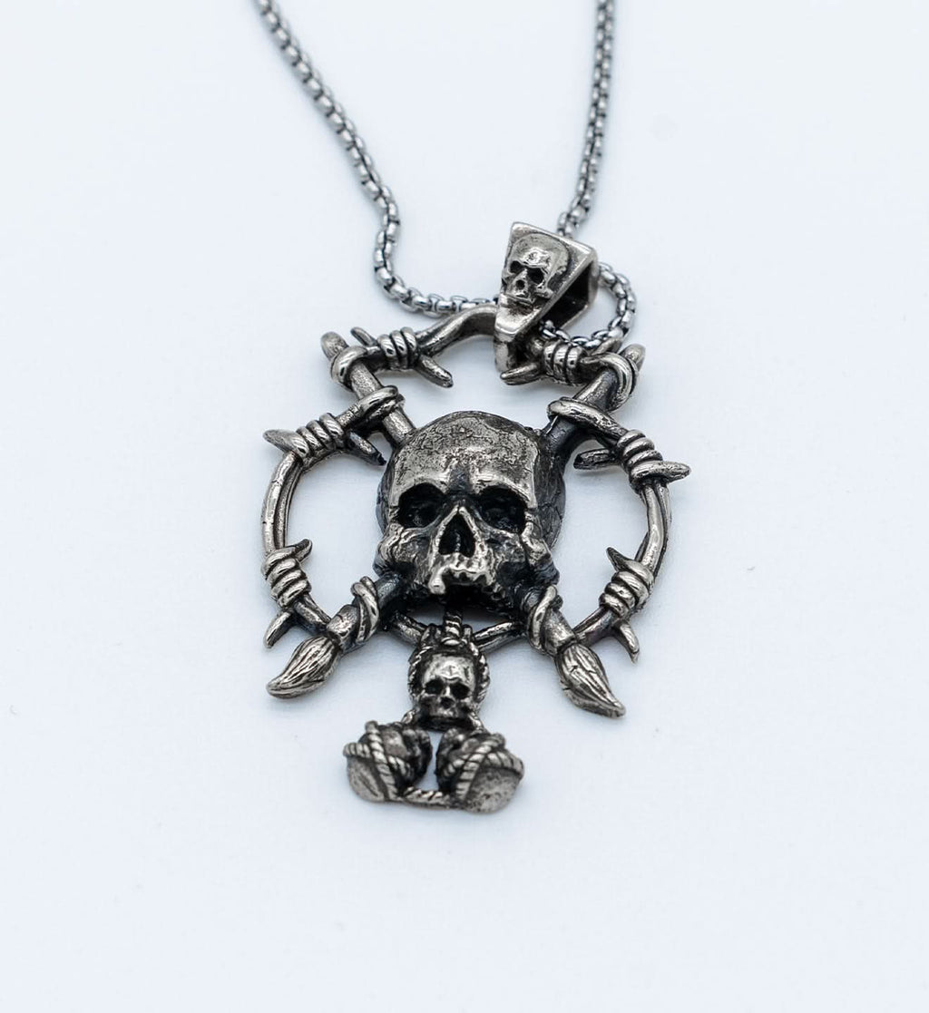Barbwire Badge Pendant