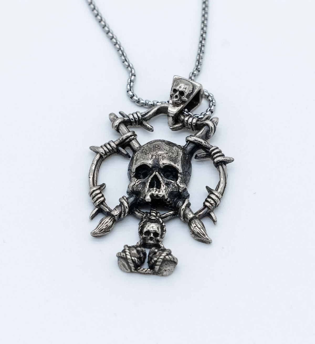 Barbwire Badge Pendant